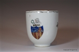 Chinese Armorial Porcelain Cup GARLAND Family Crest Coat Arms