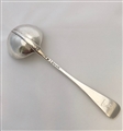 Antique Victorian Sterling Silver Rat Tail Sauce Ladle, 1877