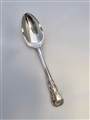 Antique George III Sterling Silver King's Honeysuckle Pattern Dessert Spoon, 1819