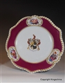 Worcester Armorial Porcelain Plate CASS imp POTTER Crest Coat Arms