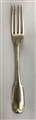 Antique Sterling Silver George III Fiddle and Thread pattern table fork c.1780