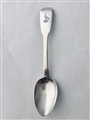 An antique Georgian sterling silver fiddle pattern teaspoon 1829