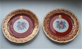 Pair Dresden Armorial Crest HAMILTON Family Plates