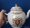 Rare Giant Chinese Armorial Porcelain Crest Teapot PUNCH POT 1760