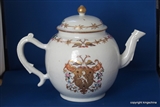 Rare Giant Chinese Armorial Porcelain Crest Teapot PUNCH POT 1760