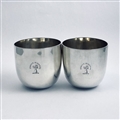 George III Hallmarked Sterling Silver Pair Nesting Tumbler Cups