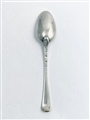 Antique George III Hallmarked Sterling Silver Beaded Pattern Dessert Spoon 1780