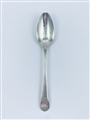 Antique George III Irish Hallmarked Sterling Silver Old English Thread Pattern Dessert Spoon 1795