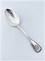 Antique George III Hallmarked Sterling Silver Fiddle and Thread Pattern Dessert Spoon 1805