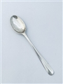 Antique George II Hallmarked Sterling Silver Shell Back Hanoverian Pattern Teaspoon c.1735