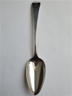Antique Georgian Hallmarked Sterling Silver Old English Pattern Table Spoon, 1801