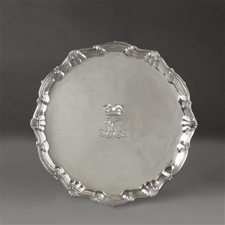 QUEEN VICTORIA ROYAL PRESENTATION: A George II silver salver