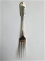 Antique George IV Hallmarked Sterling Silver Fiddle Pattern Table Fork, 1829