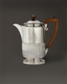NAVAL INTEREST: A George IV silver coffee pot