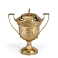 PETERLOO MASSACRE INTEREST: A monumental Regency silver-gilt presentation cup and cover, Peter and William Bateman, London, 1812, PRESENTED TO ONE OF THE MAGISTRATES AT PETERLOO.