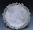 Antique Silver Victorian Salver made in 1847