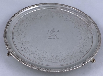 Antique Silver George III Salver made in 1808