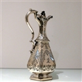 19th Century Antique Victorian Sterling Silver Wine Jug London 1852 Creswick Family