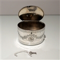 18th Century Antique George III Sterling Silver Oval Tea Caddy London 1776 John Carter