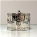 18th Century Antique George III Sterling Silver Oval Tea Caddy London 1776 John Carter