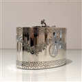 18th Century Antique George III Sterling Silver Oval Tea Caddy London 1776 John Carter