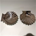 18th Century Antique George III Sterling Silver Pair Butter Shells London 1777 William Plummer