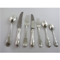 143 piece Canteen - Wellington pattern (12 place settings) - London 1855 by George Adams