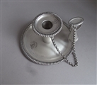 AN UNUSUAL GEORGE III MINIATURE CHAMBERSTICK MADE IN LONDON IN 1810 BY EMES & BARNARD