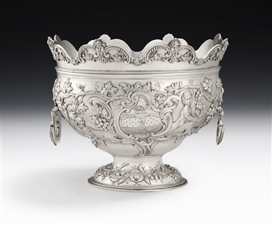 The Guinness Family Monteith. A Highly Important Early George Iii Rococo Style Monteith Bowl Made in London in 1768 by Francis Crump.