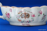 HAYLEY family Chinese Armorial Sauceboat 18th Century