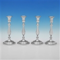 Set of 4 George III Sterling Silver Candlesticks