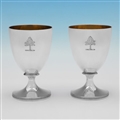 Pair of George III Sterling Silver Goblets