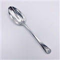Antique Sterling Silver George III Old English Pattern Tablespoon Engraved Decoration c.1780