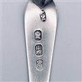 Antique Hallmarked Irish Sterling Silver Bright-Cut Teaspoon