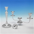 George III Sterling Silver Candelabra & Candlestick Suite