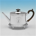 Neoclassical Sterling Silver Teapot on Stand