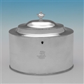 Large Neoclassical Georgian Silver Tea Caddy