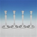 Set of 4 Silver Candlesticks