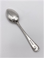 Antique Hallmarked Victorian  Sterling Silver Beaded Bright Cut Teaspoon London 1878