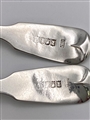 Antique Hallmarked Sterling Silver George III Irish  Ladles With Pouring Lip Dublin 1817