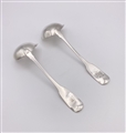 Antique Hallmarked Sterling Silver George III Irish  Ladles With Pouring Lip Dublin 1817