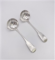 Antique Hallmarked Sterling Silver George III Irish  Ladles With Pouring Lip Dublin 1817
