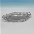 Victorian silver gallery tray