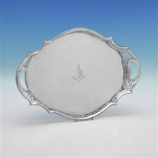 Victorian silver gallery tray