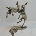 SILVER LEAPING HARES