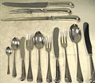 Rattail Sterling Silver Flatware With Pistol Handle Knives