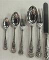 Antique Kings Pattern Flatware Service For 18 People