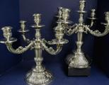 5 Light European Candelabra. Sterling Silver
