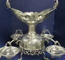 Large Sterling Silver 5 Basket Epergne