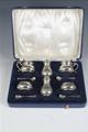English Sterling Silver Double Condiment Set - Salt, Pepper & Mustard